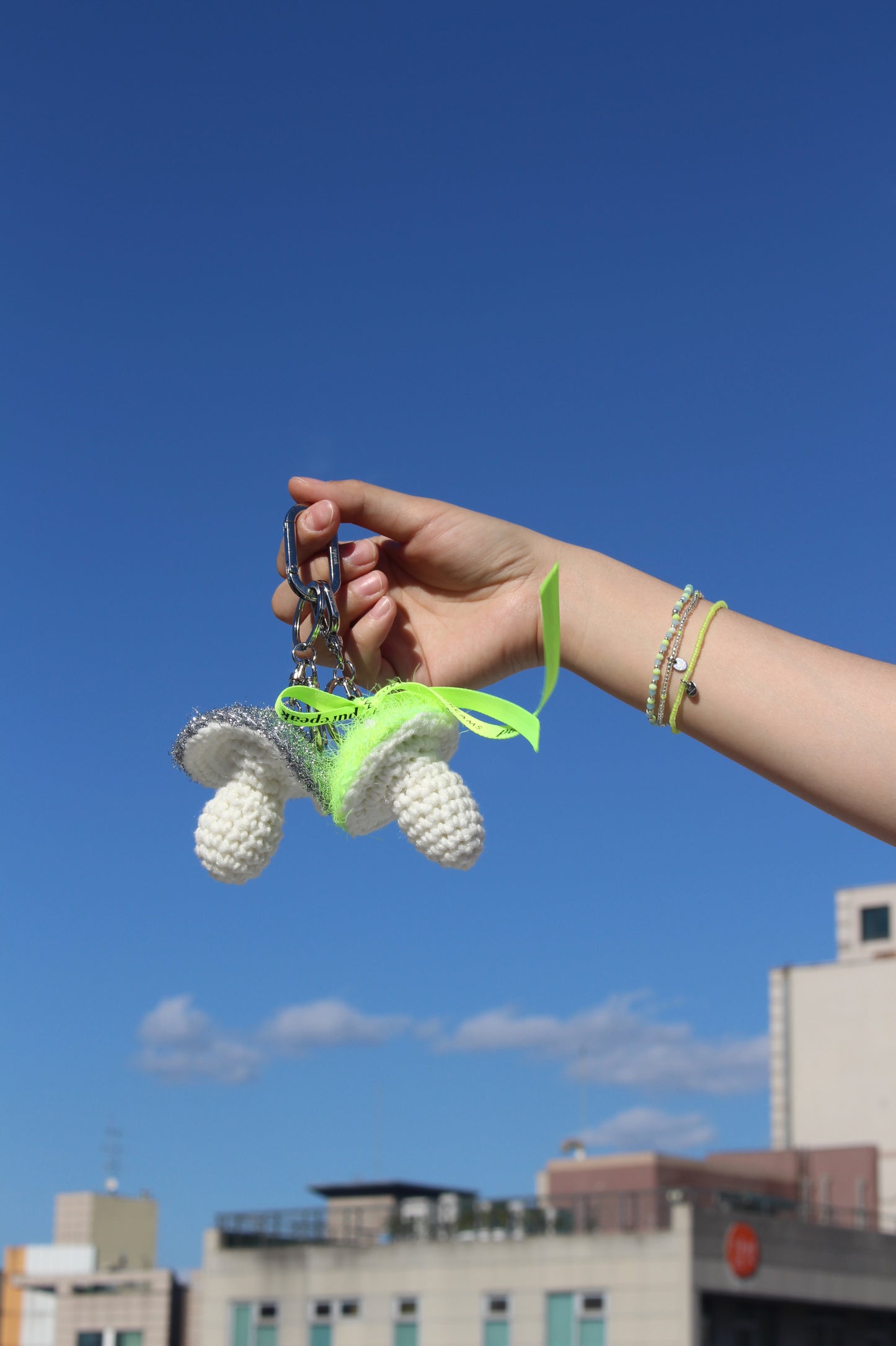 Mushroom keychain