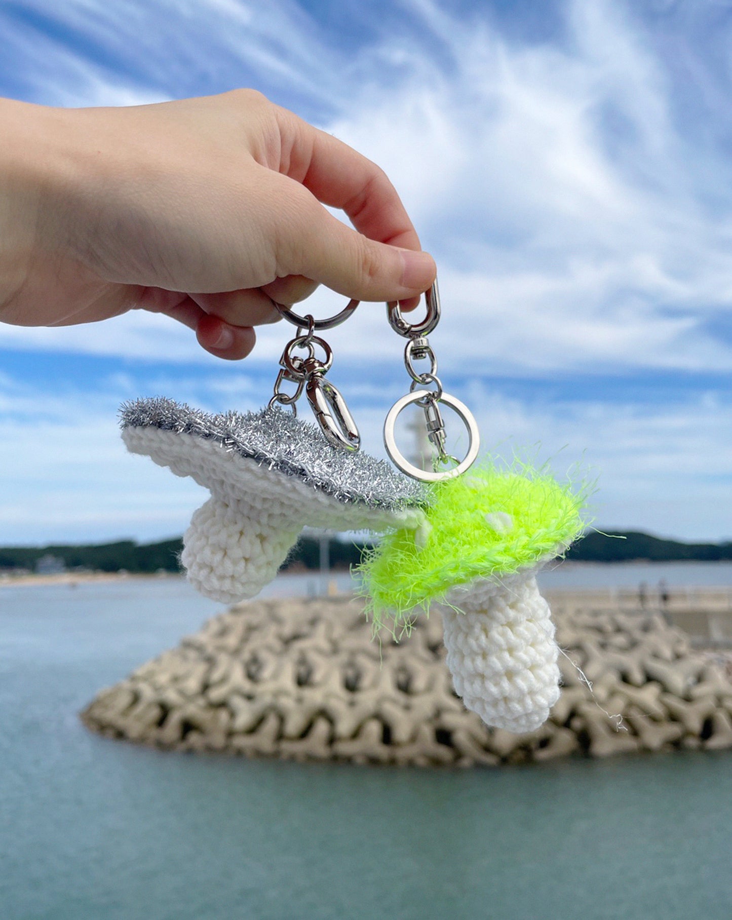 Mushroom keychain