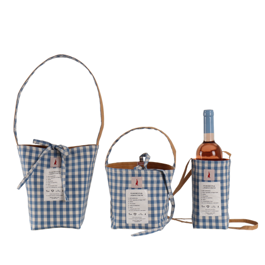 Gingham picnic bag